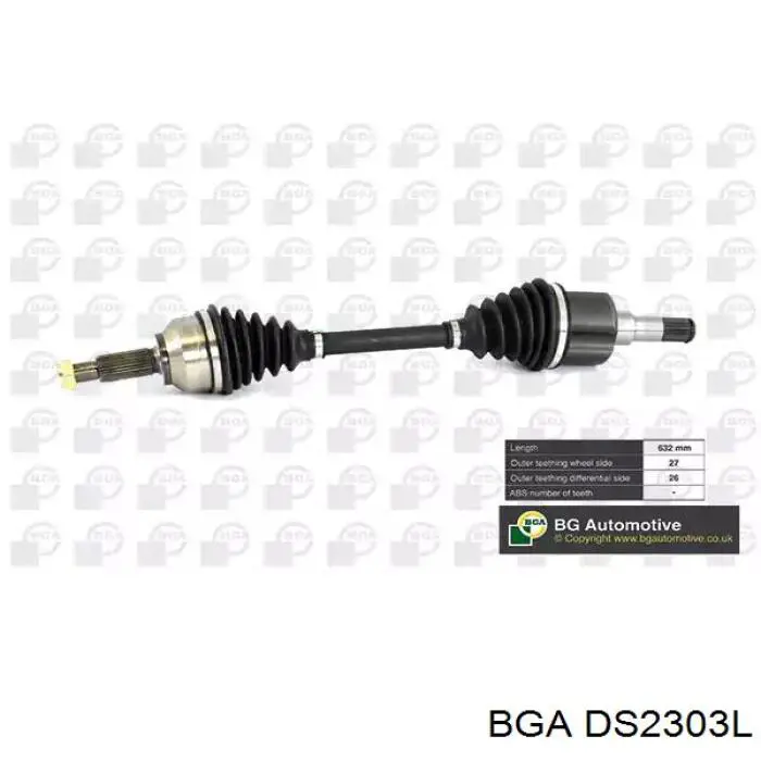 DS2303L BGA Semieixo (acionador) dianteiro esquerdo
