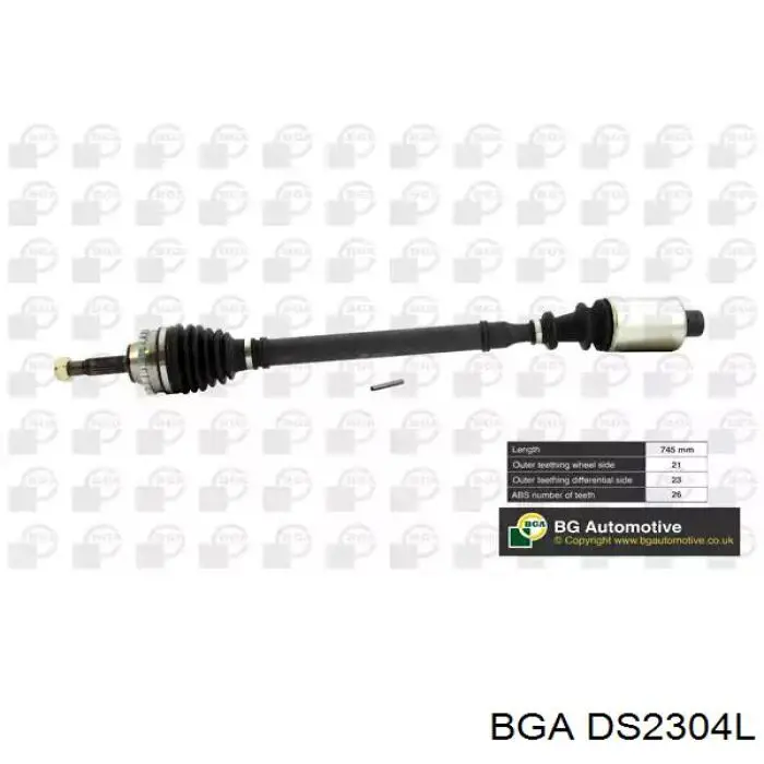 Semieixo (acionador) dianteiro esquerdo BGA DS2304L preço, a partir de 94,81 USD