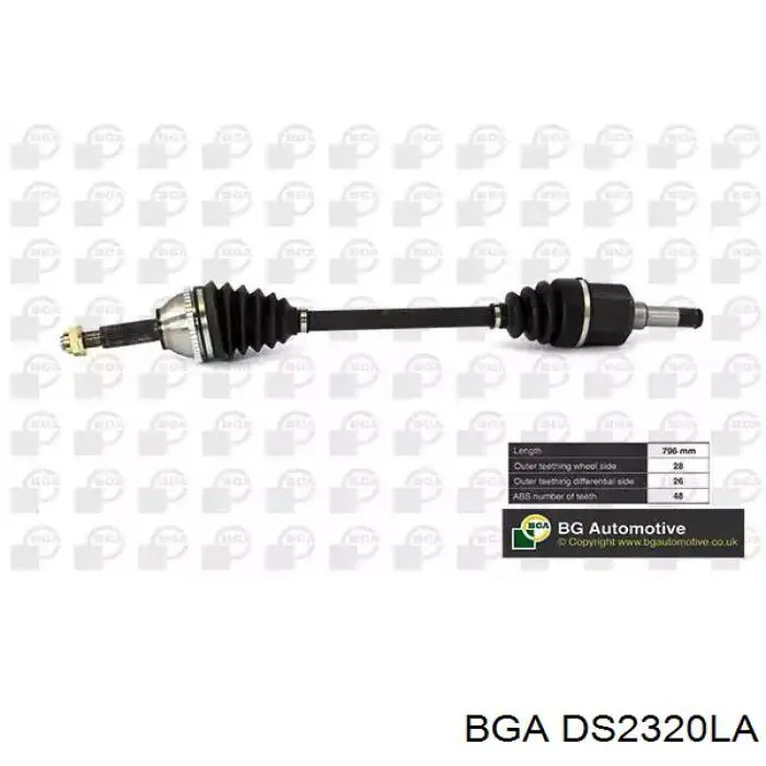 Semieixo (acionador) dianteiro esquerdo Ford 4602016 preço, a partir de 114,31 USD