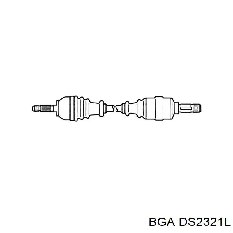 DS2321L BGA Semieixo (acionador) dianteiro esquerdo