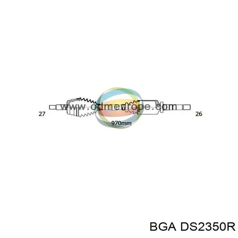 Compre DS2350R BGA Semieixo (acionador) dianteiro direito