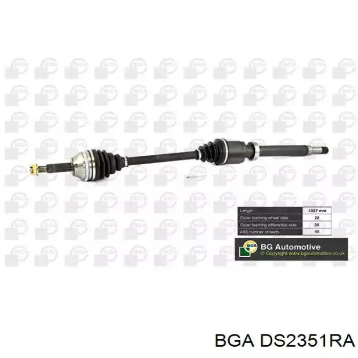 DS2351RA BGA Semieixo (acionador) dianteiro direito