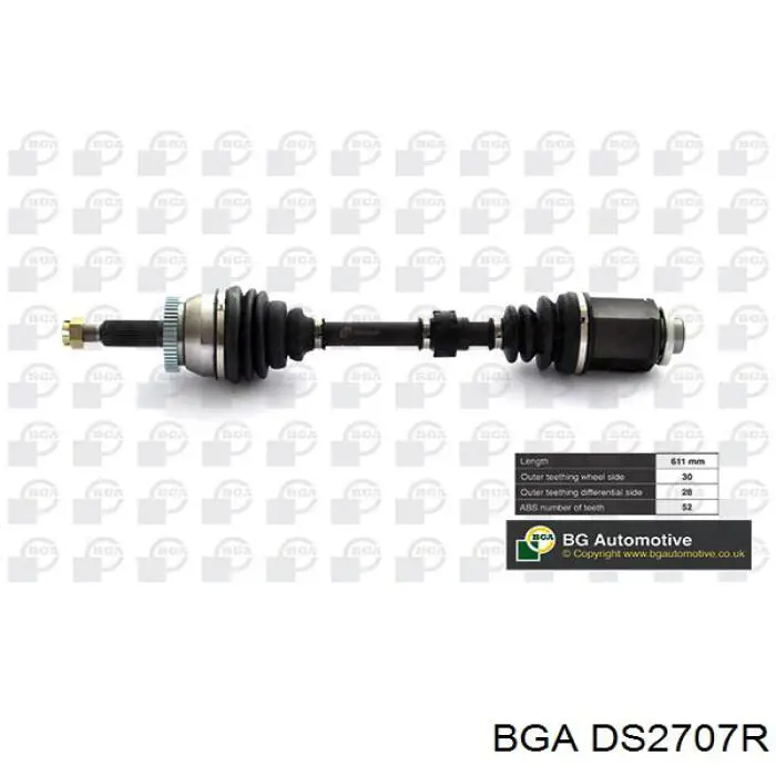 DS2707R BGA Semieixo (acionador) dianteiro direito
