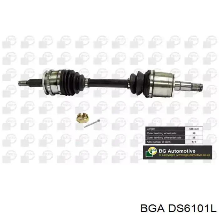 DS6101L BGA Semieixo (acionador) dianteiro esquerdo