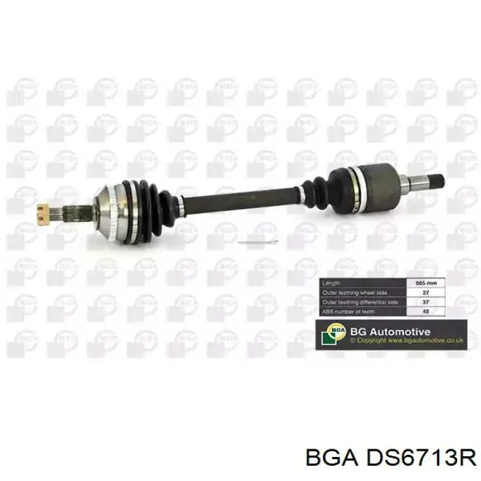 Semieixo (acionador) dianteiro esquerdo DS6713R BGA