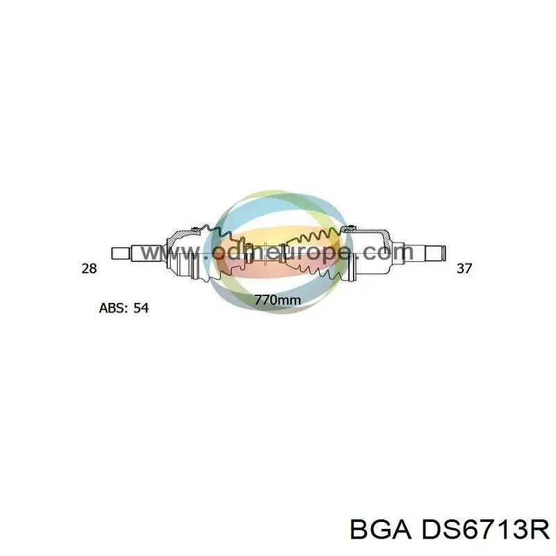 Semieixo (acionador) dianteiro esquerdo BGA DS6713R preço, a partir de 90,39 USD