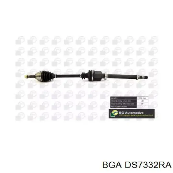 Semieixo (acionador) dianteiro direito BGA DS7332RA preço, a partir de 102,37 USD