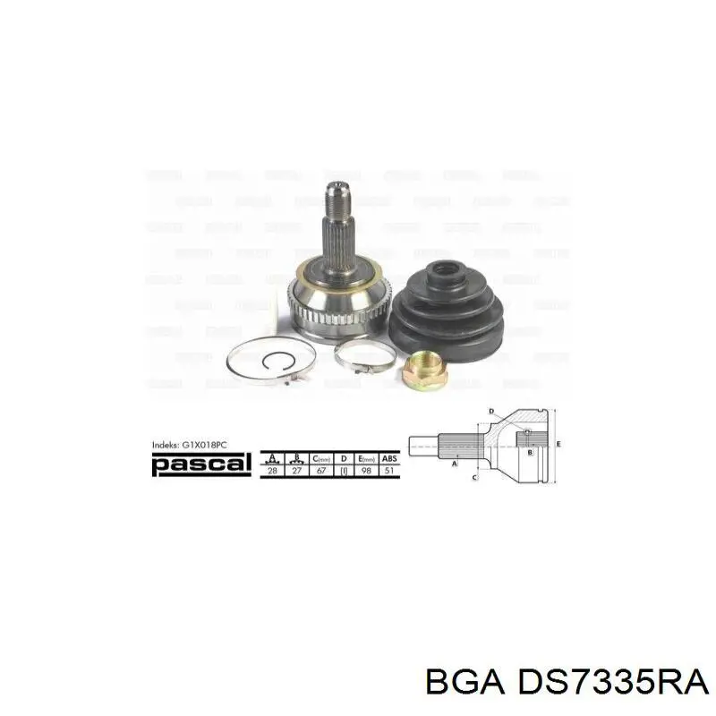 Semieixo (acionador) dianteiro direito BGA DS7335RA preço, a partir de 138,05 USD