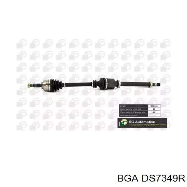 Semieixo (acionador) dianteiro direito BGA DS7349R preço, a partir de 75,04 USD