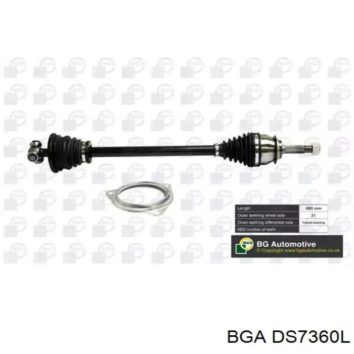 DS7360L BGA Semieixo (acionador) dianteiro esquerdo