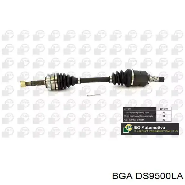 DS9500LA BGA Semieixo (acionador) dianteiro esquerdo