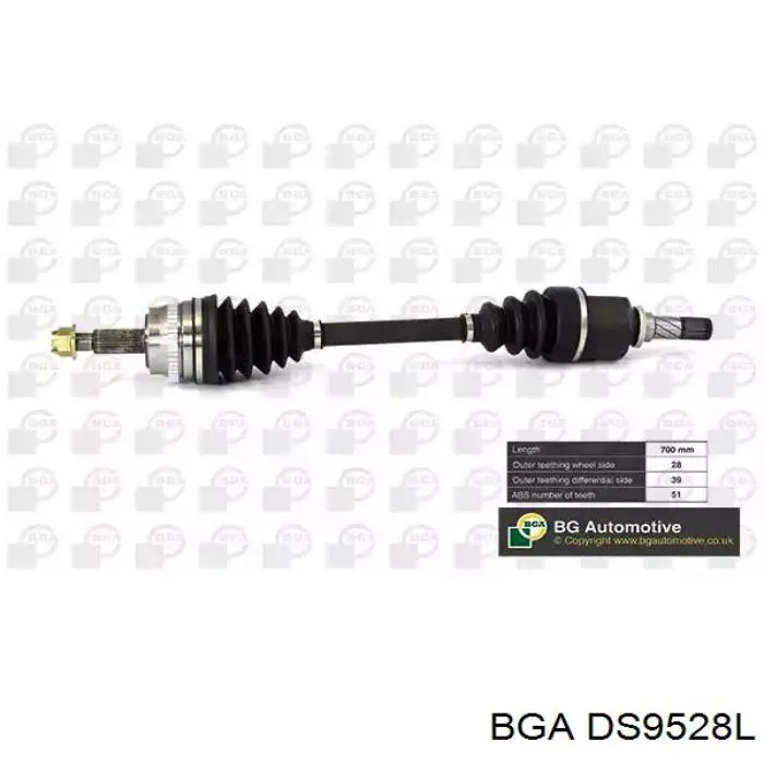 DS9528L BGA Semieixo (acionador) dianteiro direito