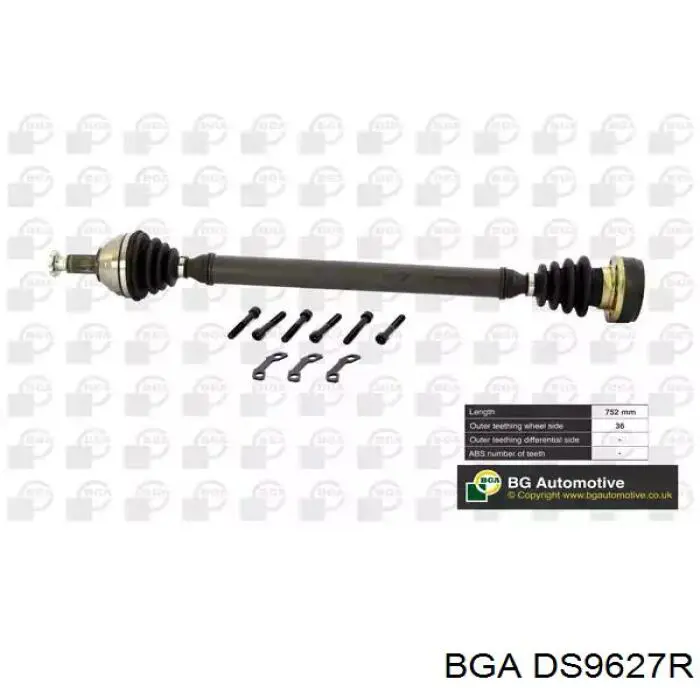DS9627R BGA Semieixo (acionador) dianteiro direito