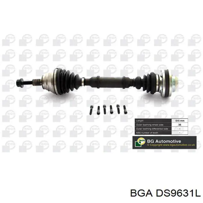 DS9631L BGA Semieixo (acionador) dianteiro esquerdo