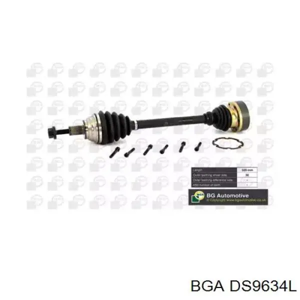 DS9634L BGA Semieixo (acionador) dianteiro esquerdo