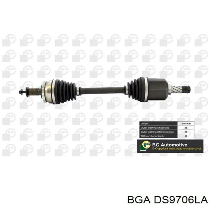 Semieixo (acionador) dianteiro esquerdo Volvo 36000522 preço, a partir de 106,20 USD