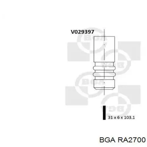 RA2700 BGA Balanceiro de válvula (balanceiro de válvulas) de escape