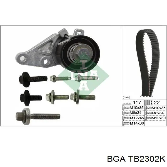 Compre TB2302K BGA Correia do mecanismo de distribuição de gás, kit