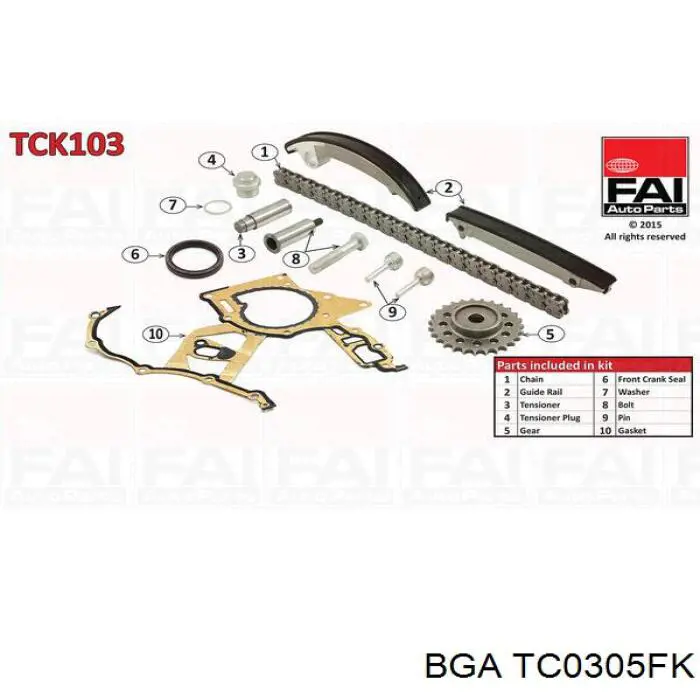 Cadeia do mecanismo de distribuição de gás, kit BGA TC0305FK preço, a partir de 168,86 USD