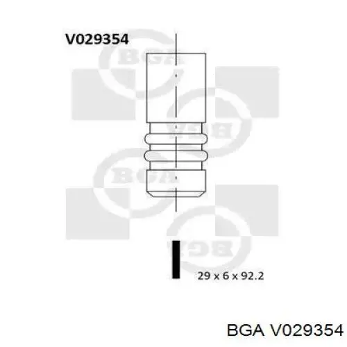V029354 BGA Válvula de escape