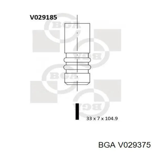 Compre V029375 BGA Válvula de admissão