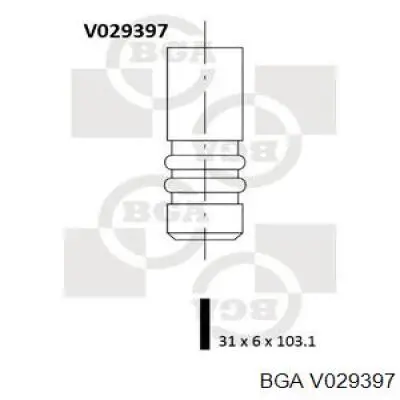 Válvula de admissão BGA V029397 preço, a partir de 5,25 USD