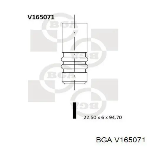 V165071 BGA Válvula de escape