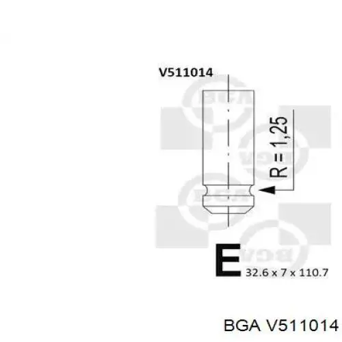 V511014 BGA Válvula de escape