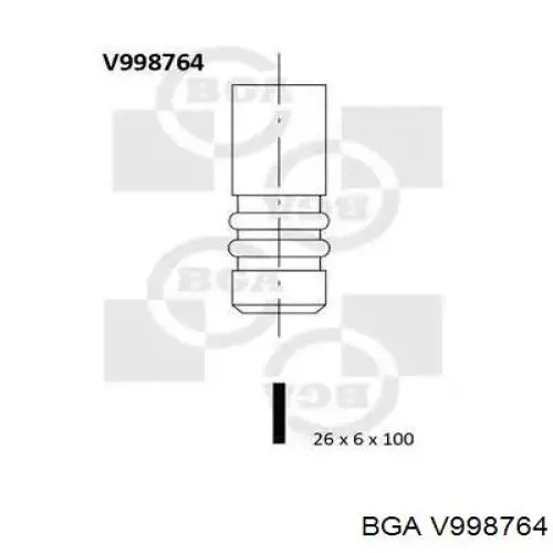 Válvula de admissão BGA V998764 preço, a partir de 11,87 USD