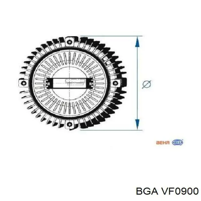 Acoplamento viscoso de ventilador de esfriamento BGA VF0900 preço, a partir de 53,33 USD