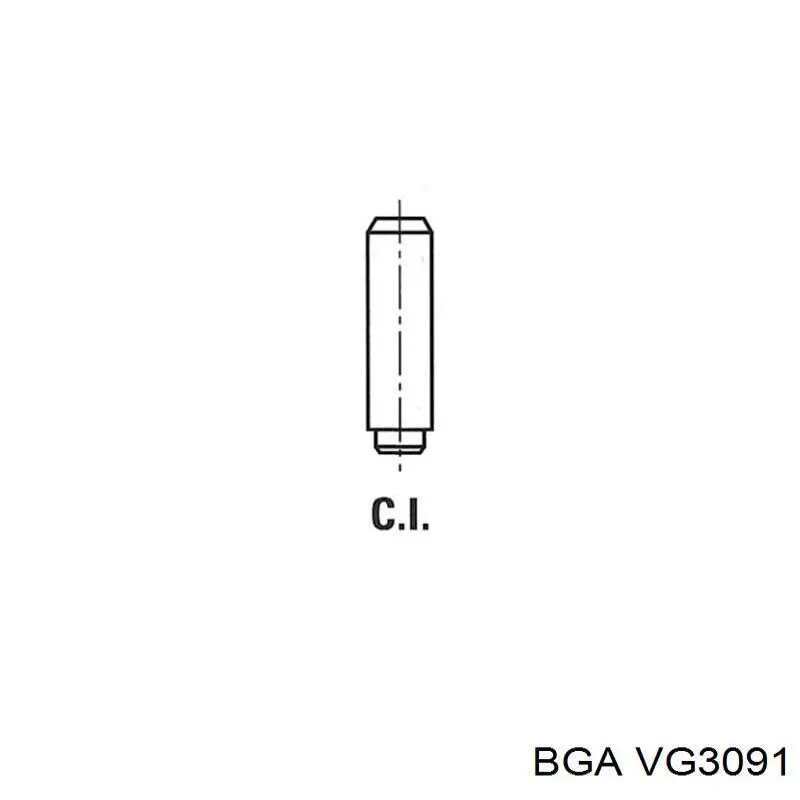 Guia de válvula de admissão G0760 Gunes