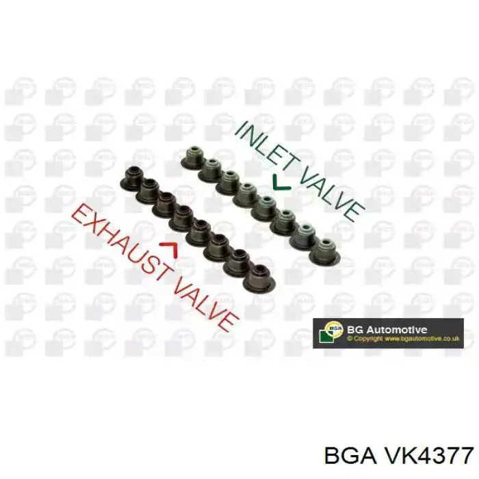 VK4377 BGA Vedação de válvula (coletor de óleo), admissão/escape, kit para um motor