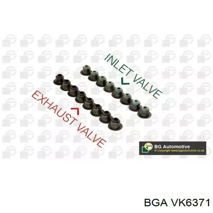 VK6371 BGA Vedação de válvula (coletor de óleo), admissão/escape, kit para um motor