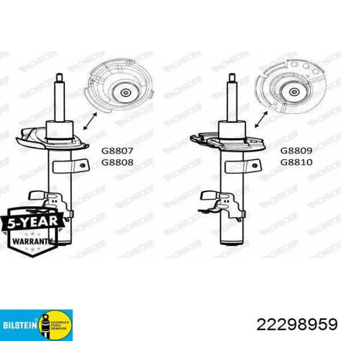 RS298959 Raiso Amortecedor dianteiro direito