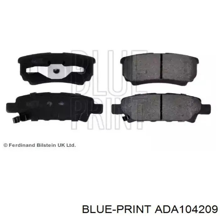 Sapatas do freio traseiras de disco Blue Print ADA104209 preço, a partir de 24,52 USD