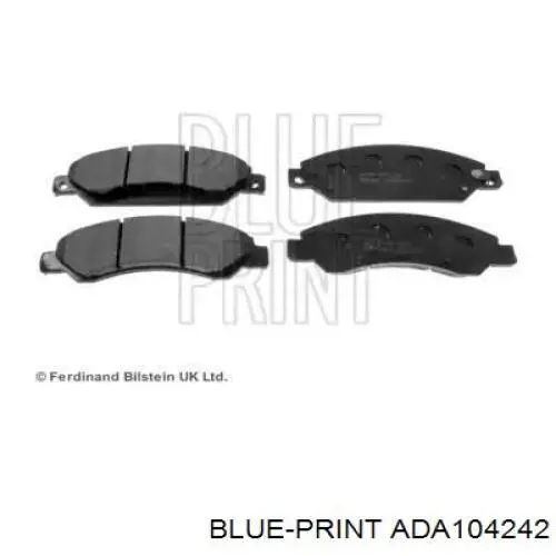 Compre ADA104242 Blue Print Sapatas do freio dianteiras de disco