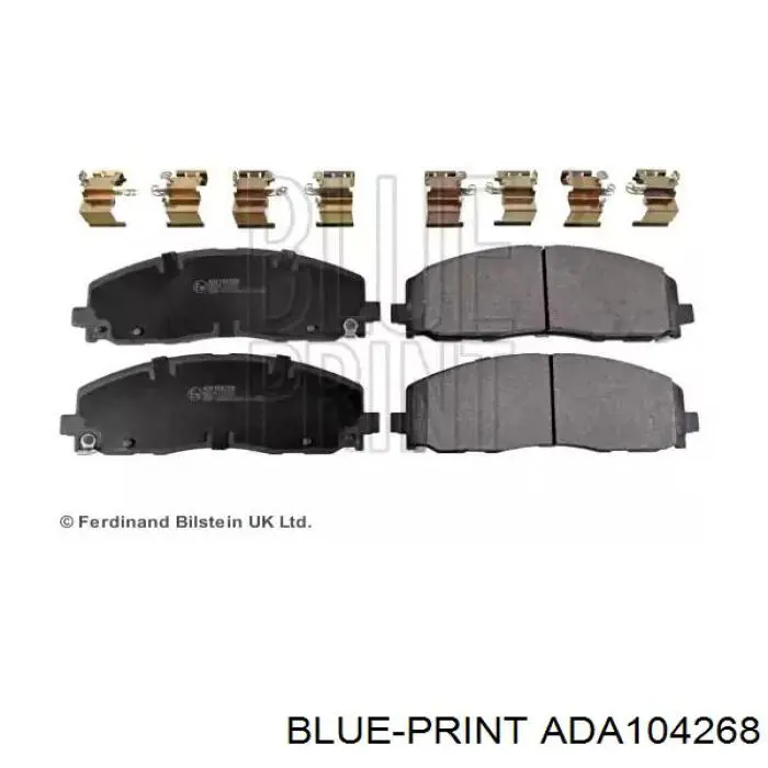 Sapatas do freio dianteiras de disco Blue Print ADA104268 preço, a partir de 55,94 USD
