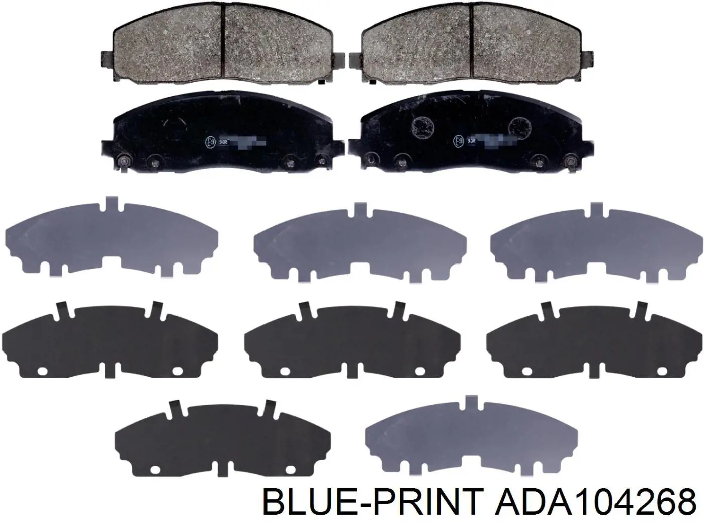 Compre ADA104268 Blue Print Sapatas do freio dianteiras de disco