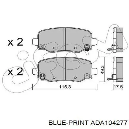 Compre K68159523AC Fiat/Alfa/Lancia Sapatas do freio traseiras de disco
