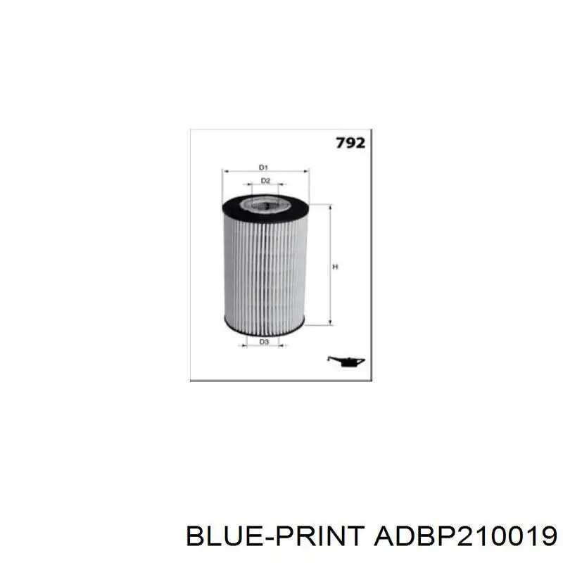 Filtro de óleo Blue Print ADBP210019 preço, a partir de 8,62 USD