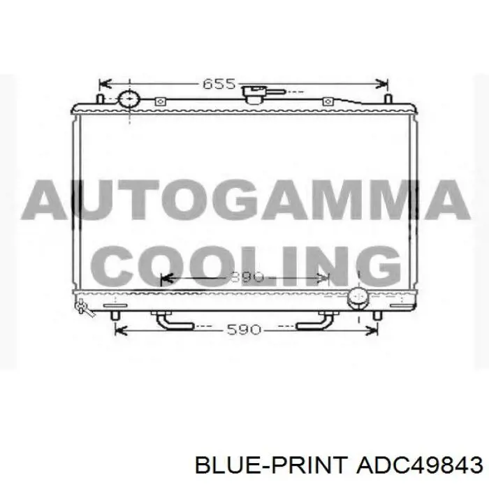 Radiador de esfriamento de motor MN135950 Mitsubishi