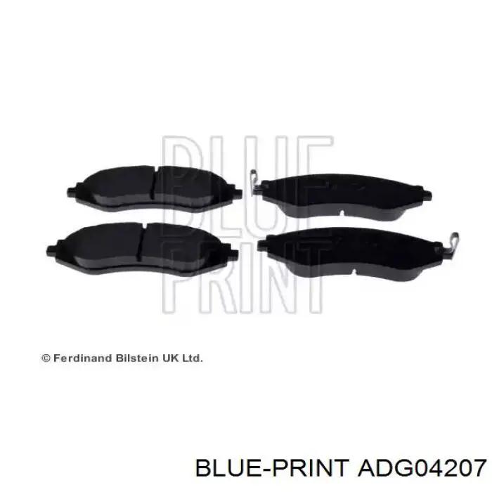 Sapatas do freio dianteiras de disco Blue Print ADG04207 preço, a partir de 32,49 USD