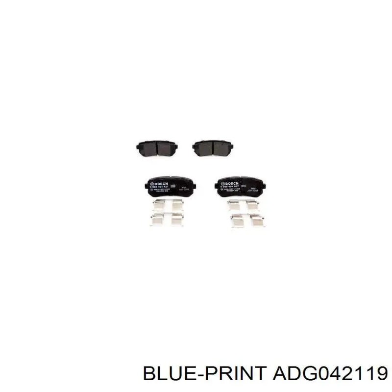 Compre ADG042119 Blue Print Sapatas do freio traseiras de disco