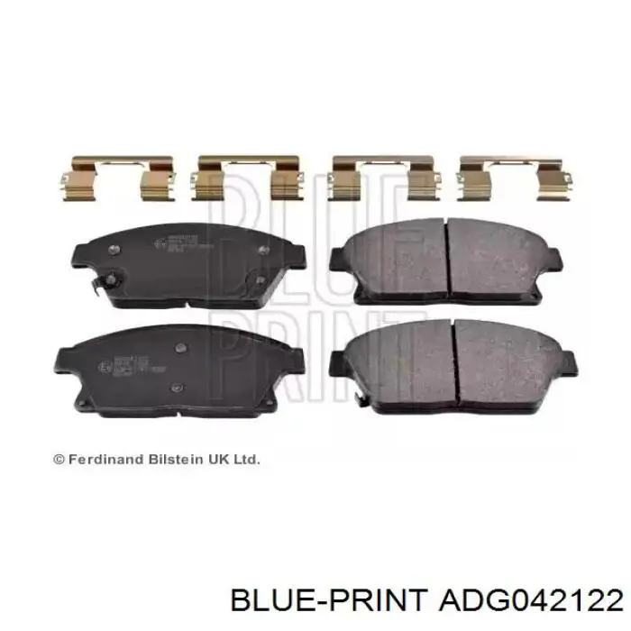 Sapatas do freio dianteiras de disco Blue Print ADG042122 preço, a partir de 36,54 USD