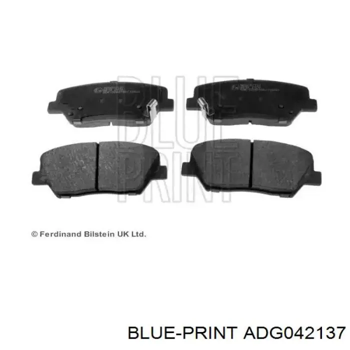Sapatas do freio dianteiras de disco Blue Print ADG042137 preço, a partir de 32,67 USD
