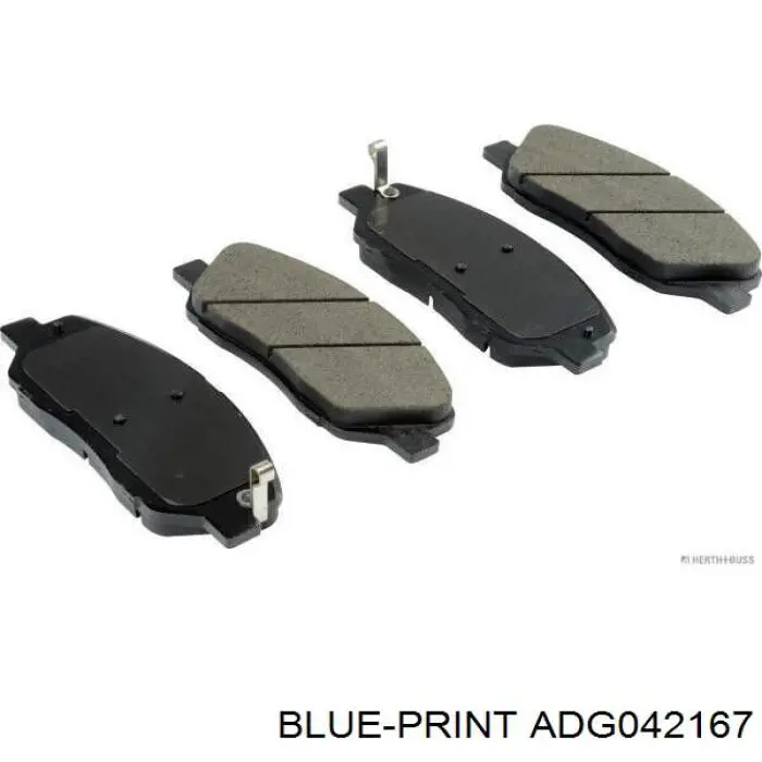Sapatas do freio dianteiras de disco Blue Print ADG042167 preço, a partir de 36,86 USD