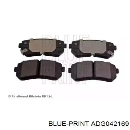 ADG042169 Blue Print Sapatas do freio traseiras de disco