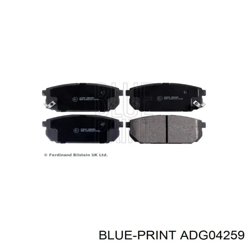 Compre ADG04259 Blue Print Sapatas do freio traseiras de disco