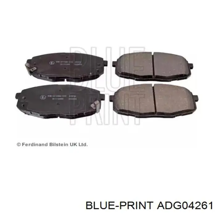 Sapatas do freio dianteiras de disco Blue Print ADG04261 preço, a partir de 31,41 USD