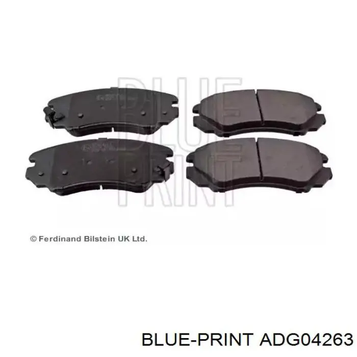 Sapatas do freio dianteiras de disco Blue Print ADG04263 preço, a partir de 30,43 USD